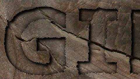 GIMP Text Effects - Engraved Text