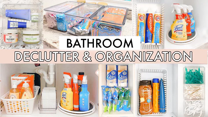 Bathroom Declutter & Organization ideas | Amazon & Dollar tree bathroom organization hacks 2021