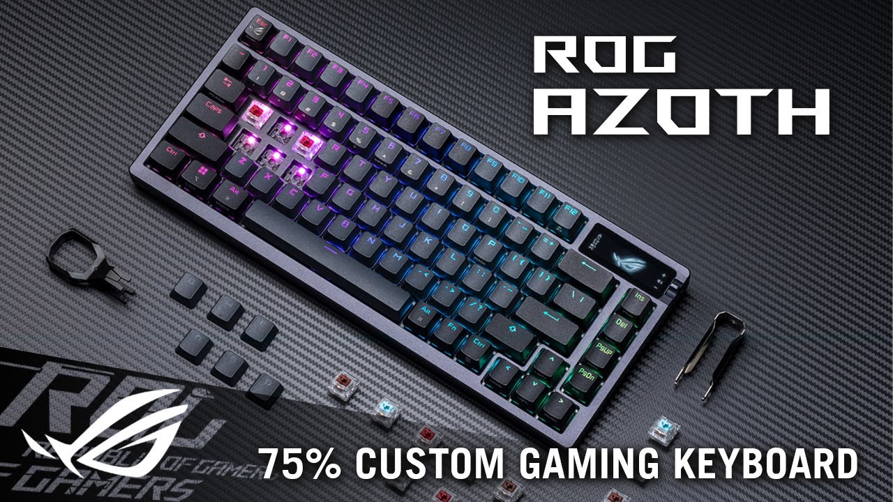 Asus M701 Rog Azoth - Compact TKL 75% - Wireless Gaming Keyboard - Black