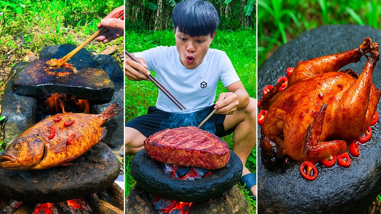 Best real food ever! | Whole Grilled Chicken, Baked Star Candy | TikTok Funny Videos