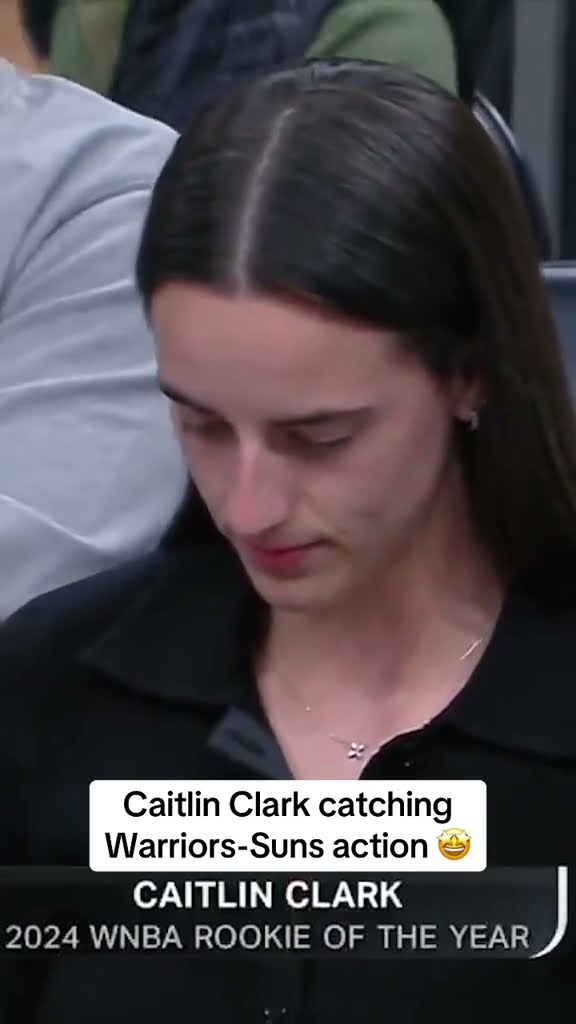 Caitlin Clark watching Warriors vs. Suns