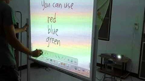 Shadowless rear projection DIY smartboard
