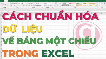Cách chuẩn hóa dữ liệu về bảng một chiều theo Data có cấu trúc trong Excel