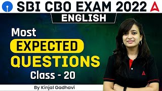 Sbi Cbo English  Most Expected Questions For Sbi Cbo Exam 2022  By Kinjal Gadhavi 20