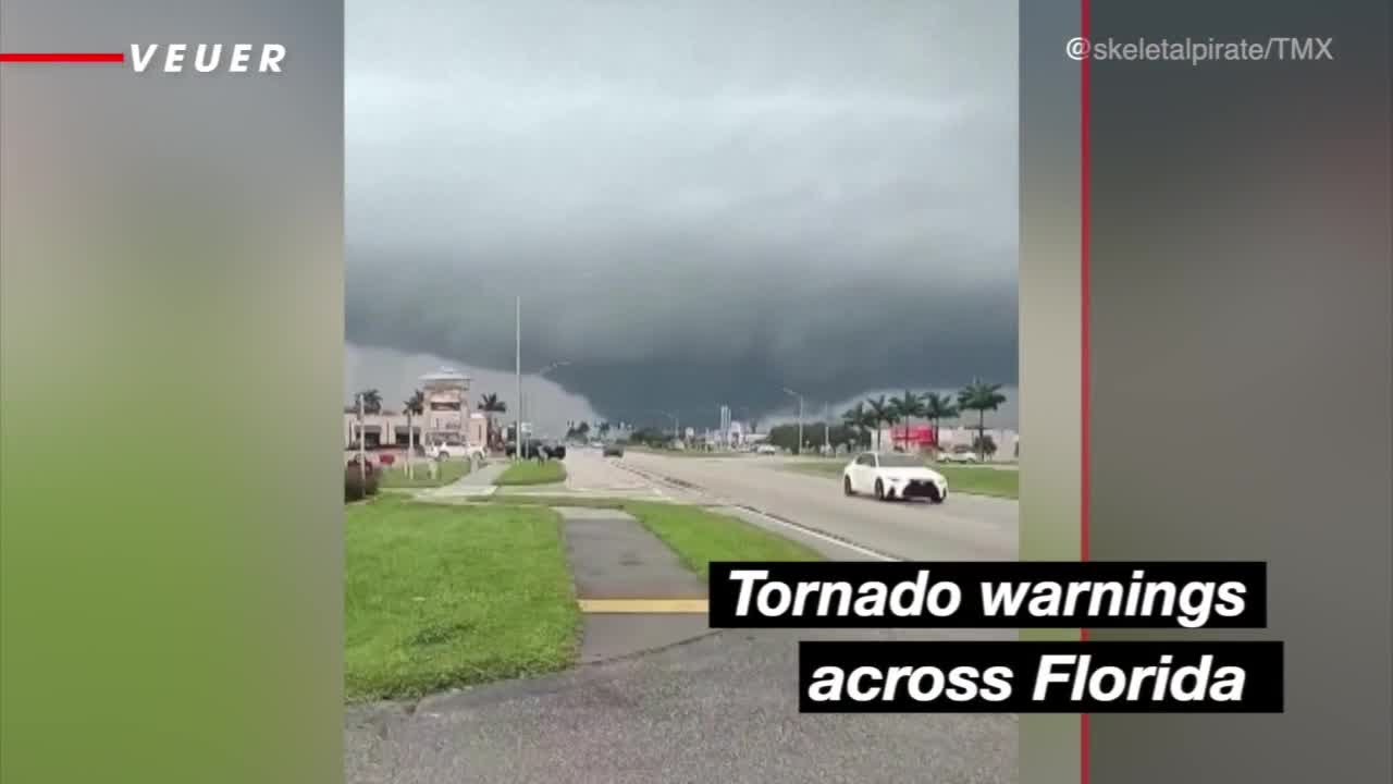 Eyewitness Footage Shows Possible Tornado Ahead of Milton - YouTube
