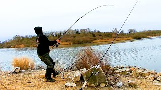 Pesca de bagre cabeça chata no início da primavera!!