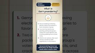 What Is Gerrymandering | Government Crash Course #Shorts
