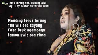 Terus Terang Voc  Nunung Alvi (LIRIK)  Cipt Edy Bentar Arr  Wisnu Ochol