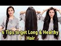 6 Tips to Get Long & Healthy Hair | Hair Growth Tips #shorts #youtubeshorts #hairhacks #hairtips