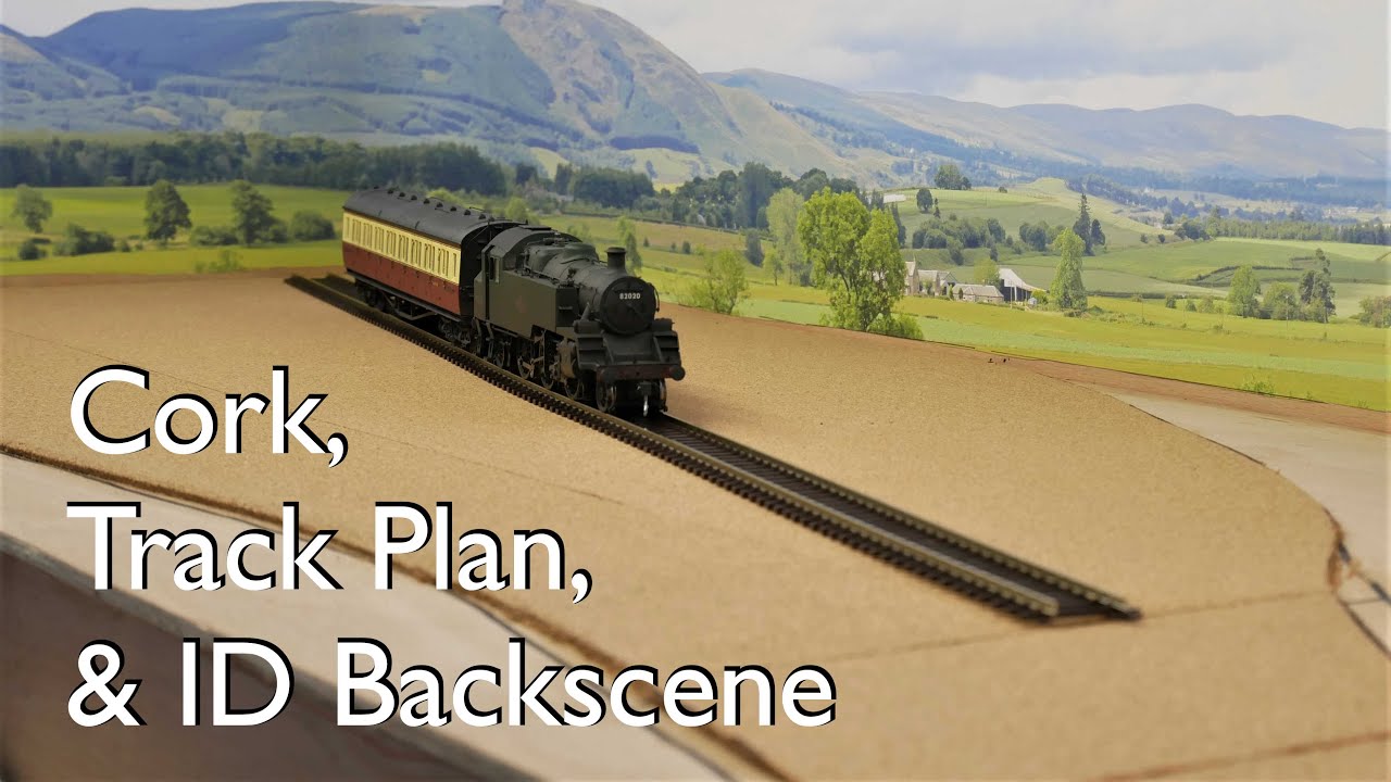 39. Laying Cork, Installing an ID Backscene and Marking the Full Size Track Plan