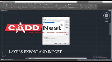 Export and Import of layers #AUTOCAD.....#CADD Nest