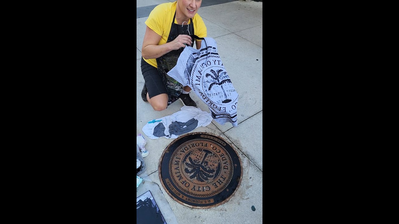 Step by Step Manhole Cover Printing Process: City of Miami Street Art