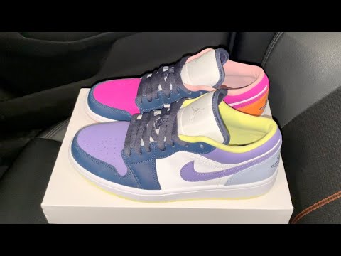 jordan 1 low mismatched purple magenta