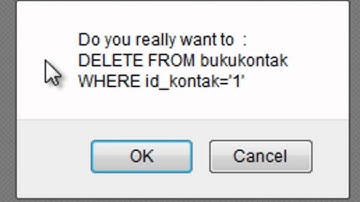 Menghapus Data pada Tabel pada  PHPMyAdmin