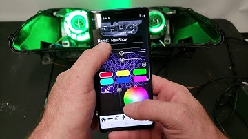 Blue Ghozt controller setup on 350z custom headlights