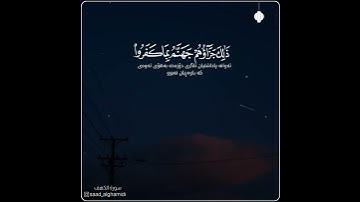 سعد الغامدي سورة الكهف القران الكريم حالات واتس اب دينية صوت جميل جداً 😢🌼