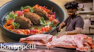 A Day at Austin's Top Caribbean Restaurant Cooking Whole Wild Boar | On The Line | Bon Appétit