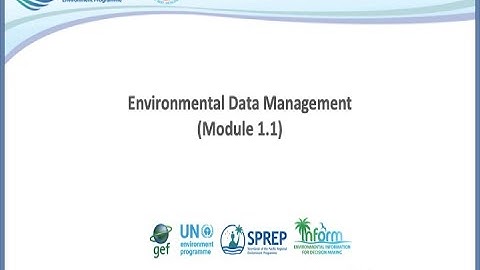 Module 1.1 : Introduction - an overview of the Environment Data Portal