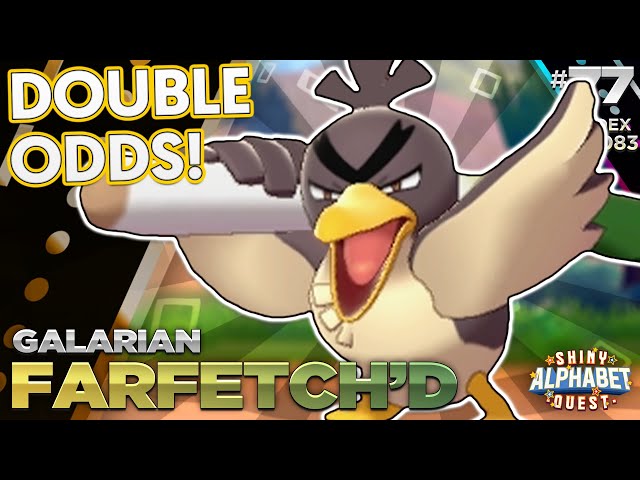 LIVE] Shiny Galarian Farfetch'd after 1,529 encounters in Pokémon Sword  [Full odds] 