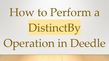 How to Perform a DistinctBy Operation in Deedle
