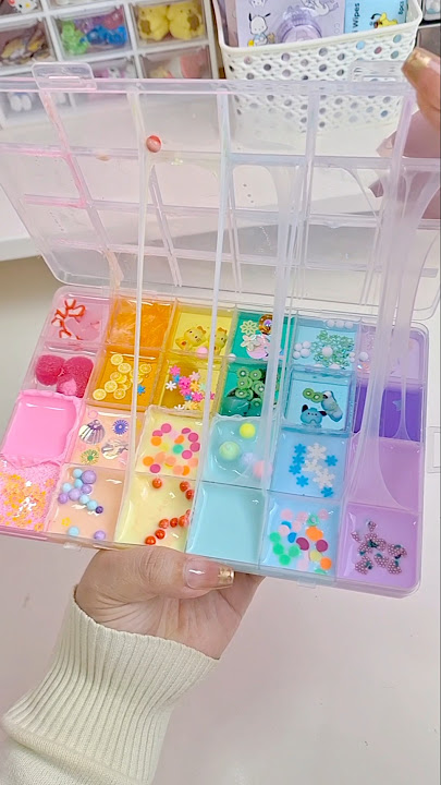 Sanrio Pallet Slime💛💚🩵🩷💜 #sanrio #kuromi #cinnamoroll #hellokitty #cute #japan #shorts #fyp #asmr