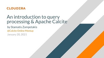 An introduction to query processing & Apache Calcite