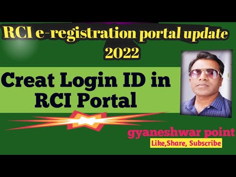 Creat Login ID in RCI portal|RCI e-registration Portal update 2022