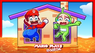 Mario Plays ROBLOX THE FLOOR IS LAVA 🔥 Ft. @ItsDipsy