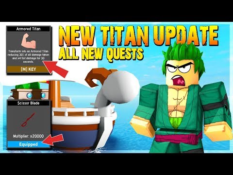 New Update With All New Quests I Unlocked The Key Blade In Anime Fighting Simulator Roblox Youtube - roblox anime fighting simulator armored titan