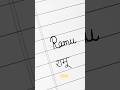 Ramu##handwriting