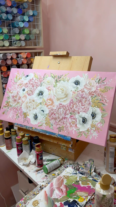 Painting Flowers | CAMILLA CREATIONS #camillacreations #artist #painting #flowerpainting #art #howto