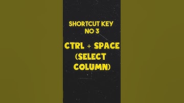 Excel Shortcuts that you must know #excelshortcutkeys #exceltricks