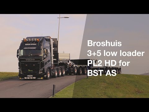 Broshuis 3+5 dolly low loader for BST AS - video from Broshuis