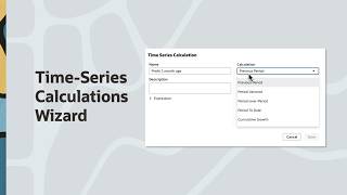 Time-Series Calculations Wizard in Oracle Analytics