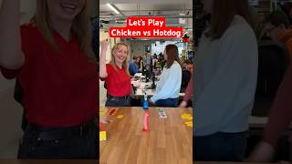 Red team vs. Blue team playing Chicken vs. Hotdog! #chickenvshotdog #partygames #familygames #funny