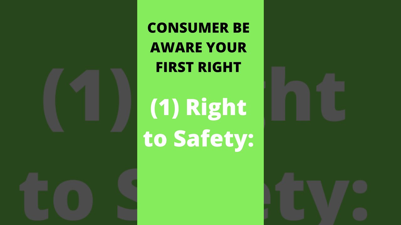 Consumer Protection First right