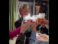 Ashlyn Harris cheers with her besties