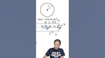Finding the Radius of a Circle Given Area part 4