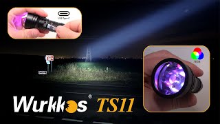 Wurkkos TS11  2000 lumens mini thrower with Anduril II, TypeC charging & jazzy RGB lights!