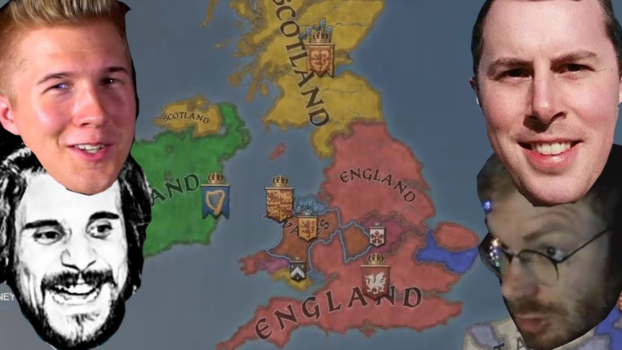 TommyKay Plays CK3 Multiplayer with Alex, Drew, Feedback - Part 2 (Four Kings of Britain)