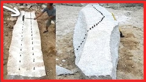 Amazing Fastest Stone Splitting Technique - Incredible Modern Granite Mining Machines Technology .