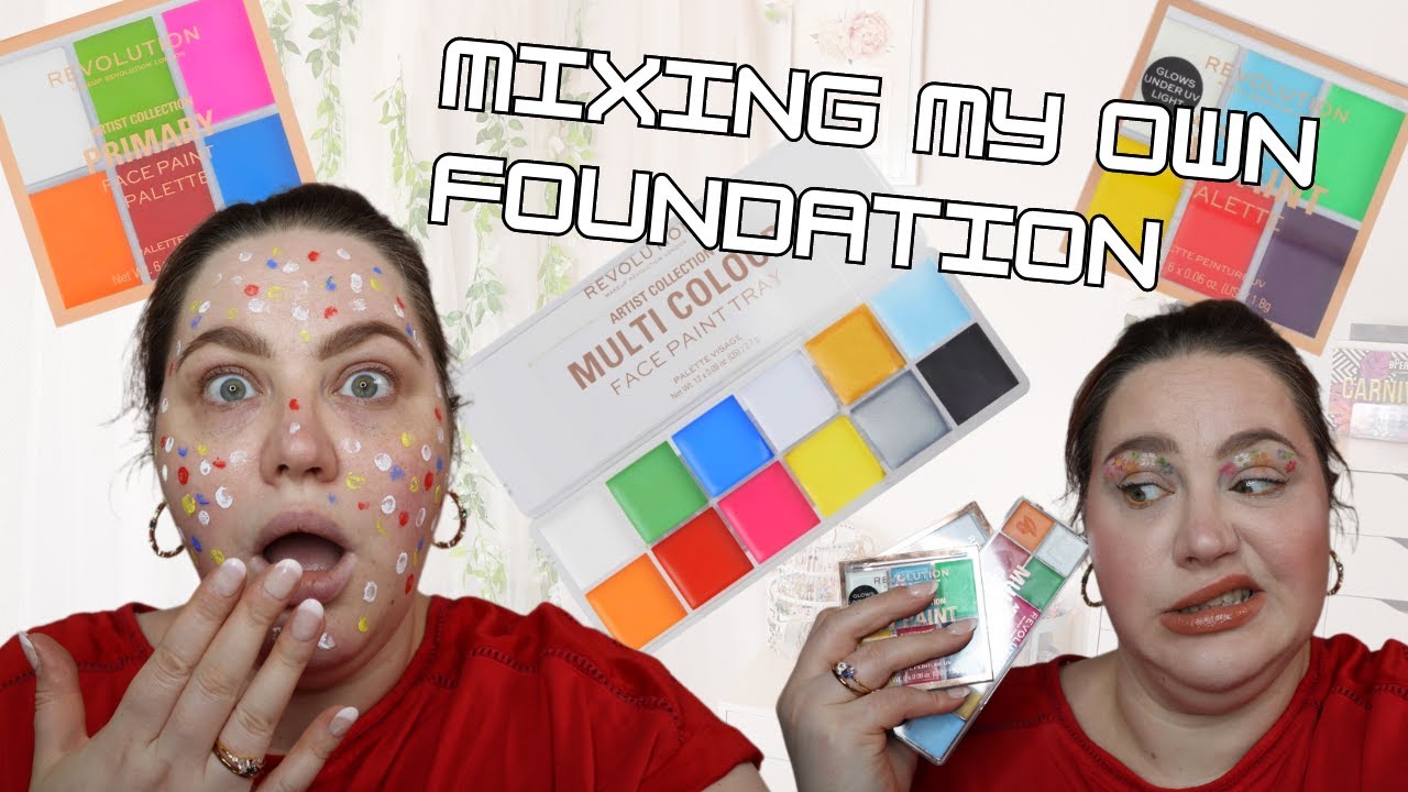 MAKEUP REVOLUTION ARTIST COLLECTION FACE PAINT Review Mixing MY OWN