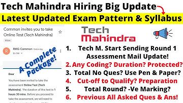 Tech Mahindra Exam Update, Latest Exam Pattern & Syllabus, Cut-off, Protected? Preparation for Crack