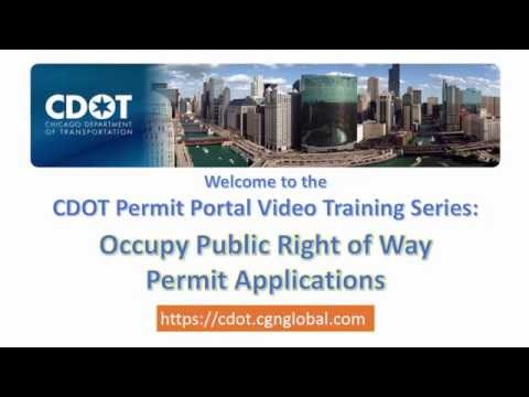 CDOT Online Permits:  Occupy Public Way