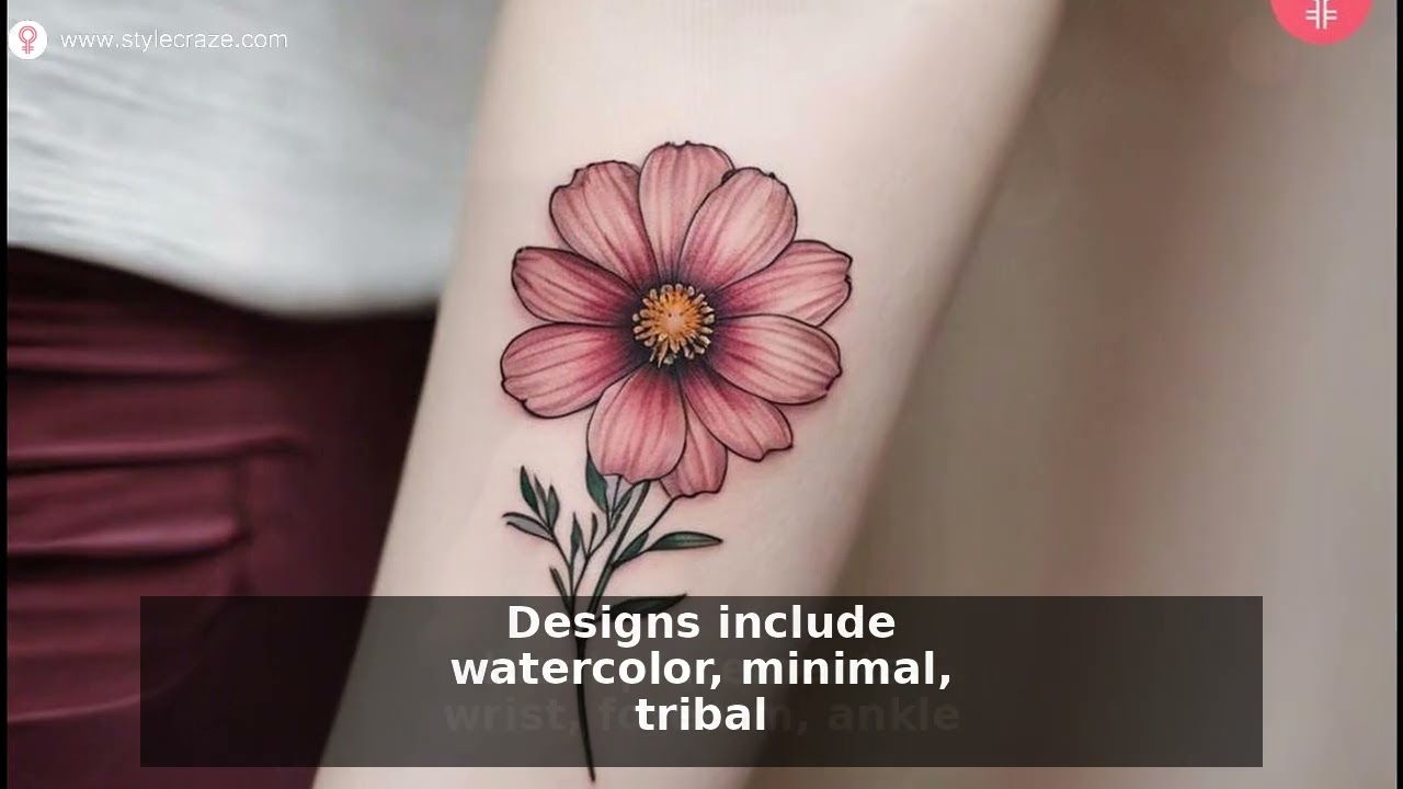 tattoo october birthstone and flower October Birth Flower Tattoos: Cosmos Marigold