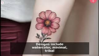 October Birth Flower Tattoos: Cosmos & Marigold