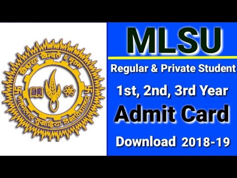 Admit Card Download Mlsu 2019 || Mlsu students portal| Regular /EX/NC 2019