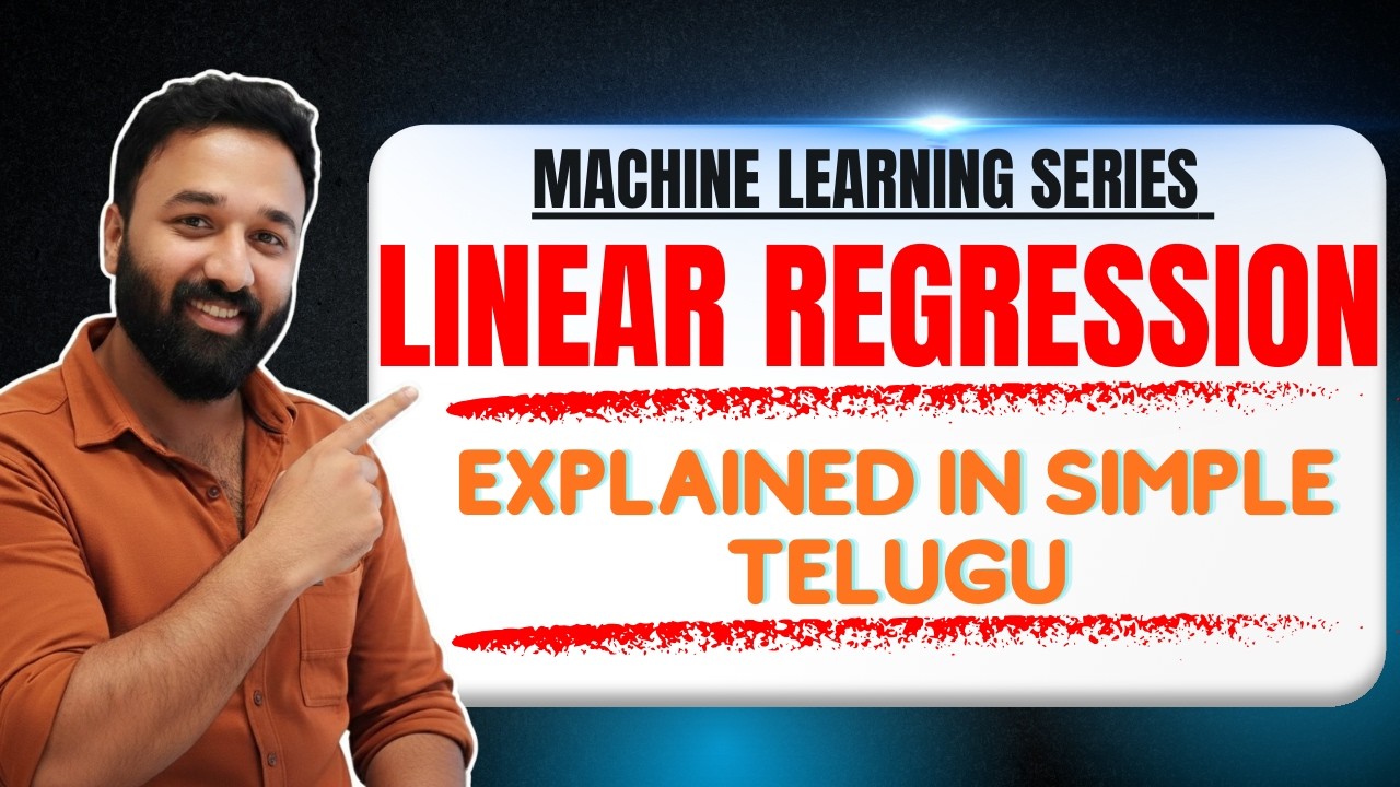 Linear Regression Explained in Simple Telugu | Sangeeth | Everything You Need: Theory + Use Cases