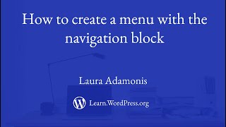 How to create a menu with the navigation block