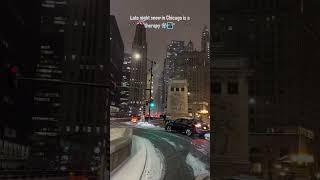 POV: You’re witnessing the first snow in Chicago ❄️🇺🇸 #Shorts #wintervibes